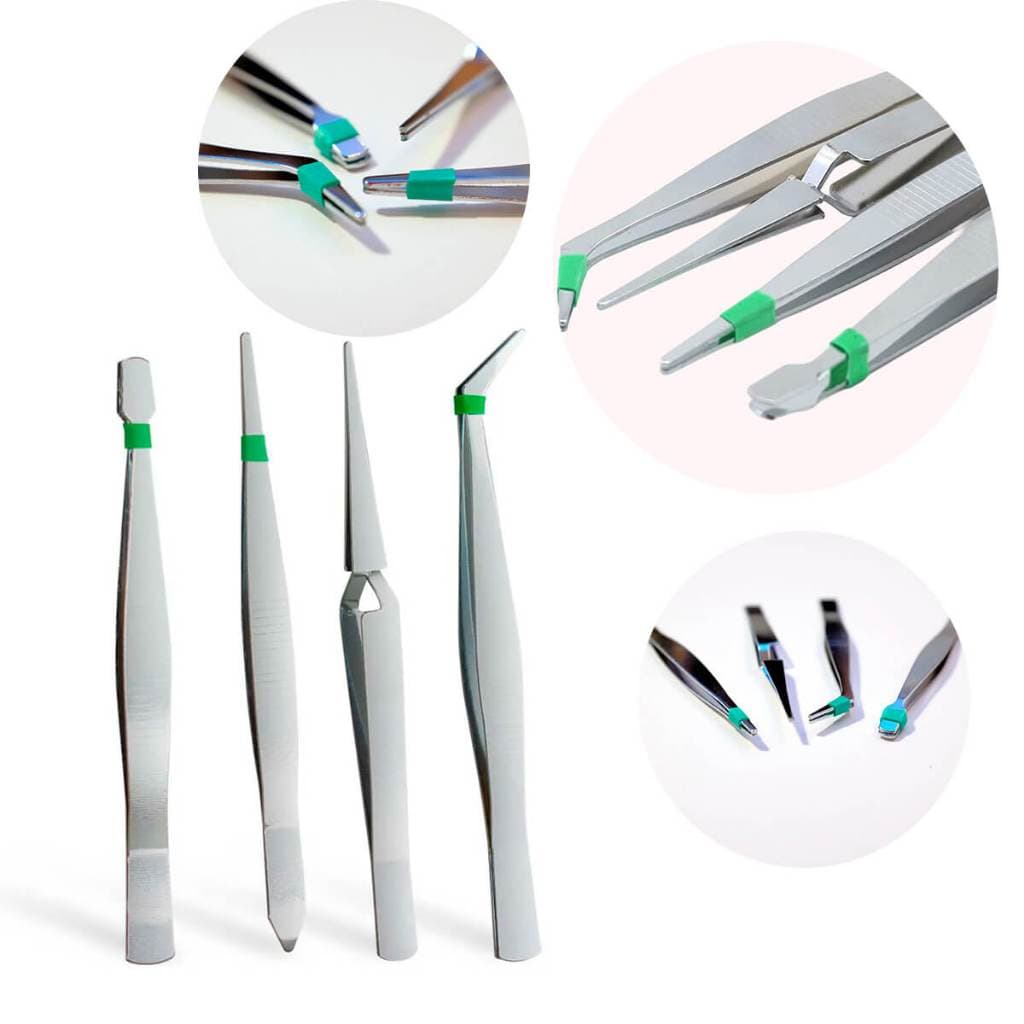 Kit 4 Pinças Anti Estática para Eletrônica Artesanato Solda