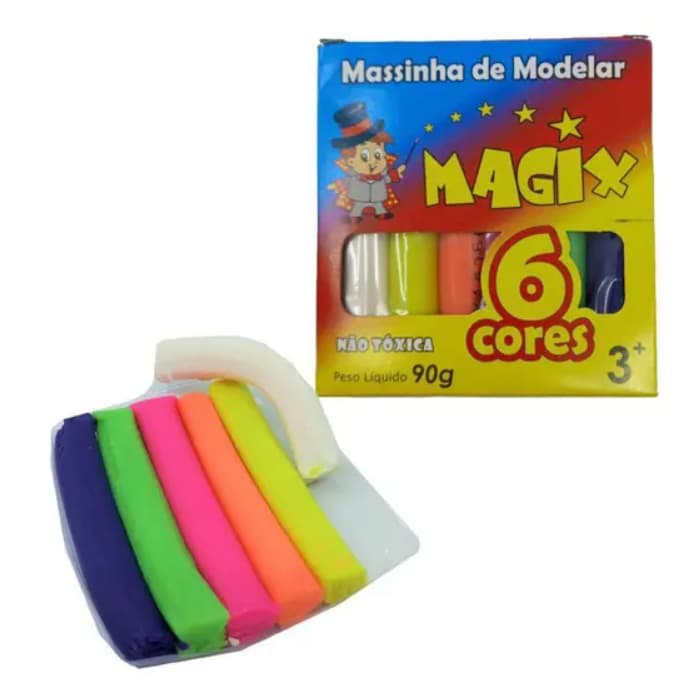 Kit Com 3 Massinha Modelar Com 6 Cores 90g