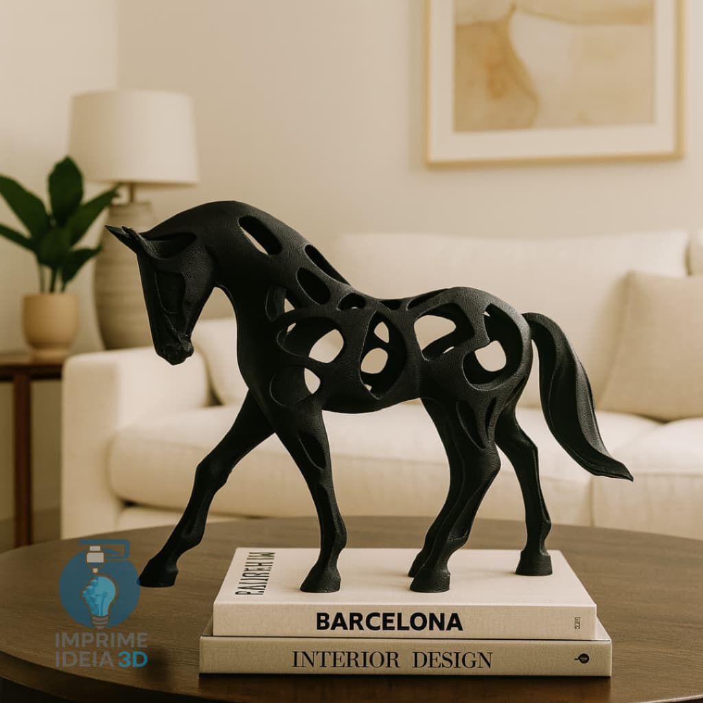 Cavalo Decorativo 3D | Escultura de Cavalo | Peça Decorativa Moderna REF:058