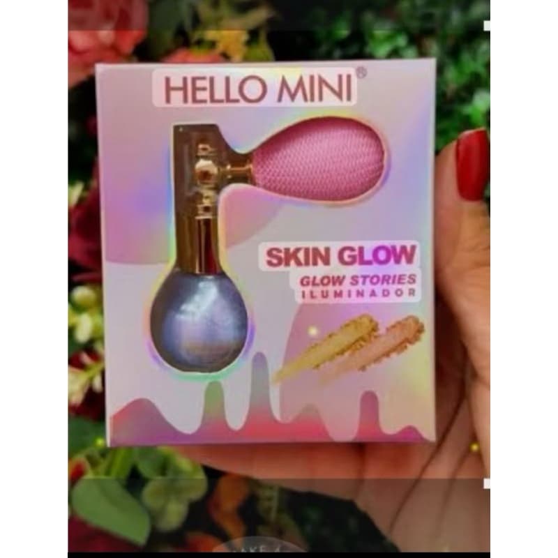 Iluminador Facial Skin Glow Hello Mini Glow Stories Em Pó Brilho Iluminado