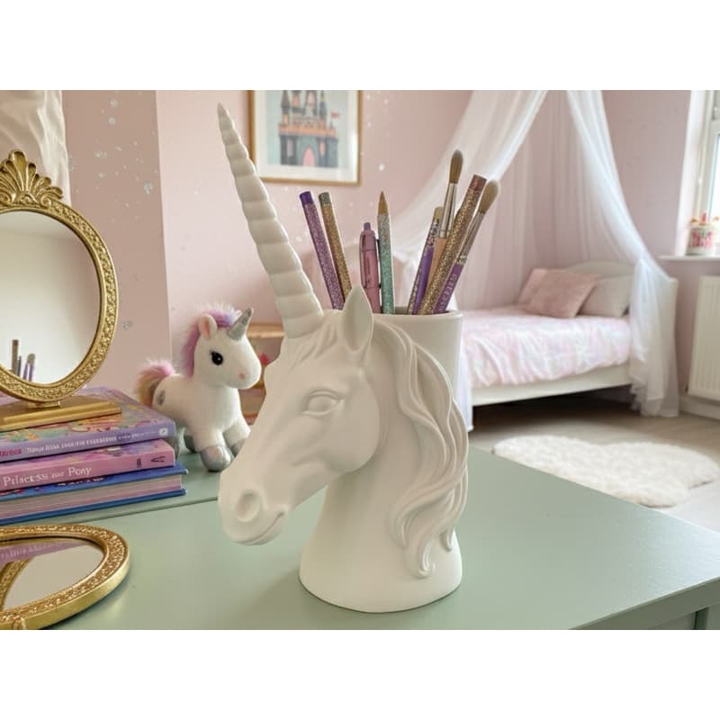 🦄 Porta-lápis Unicórnio Decorativo – Organizador Criativo