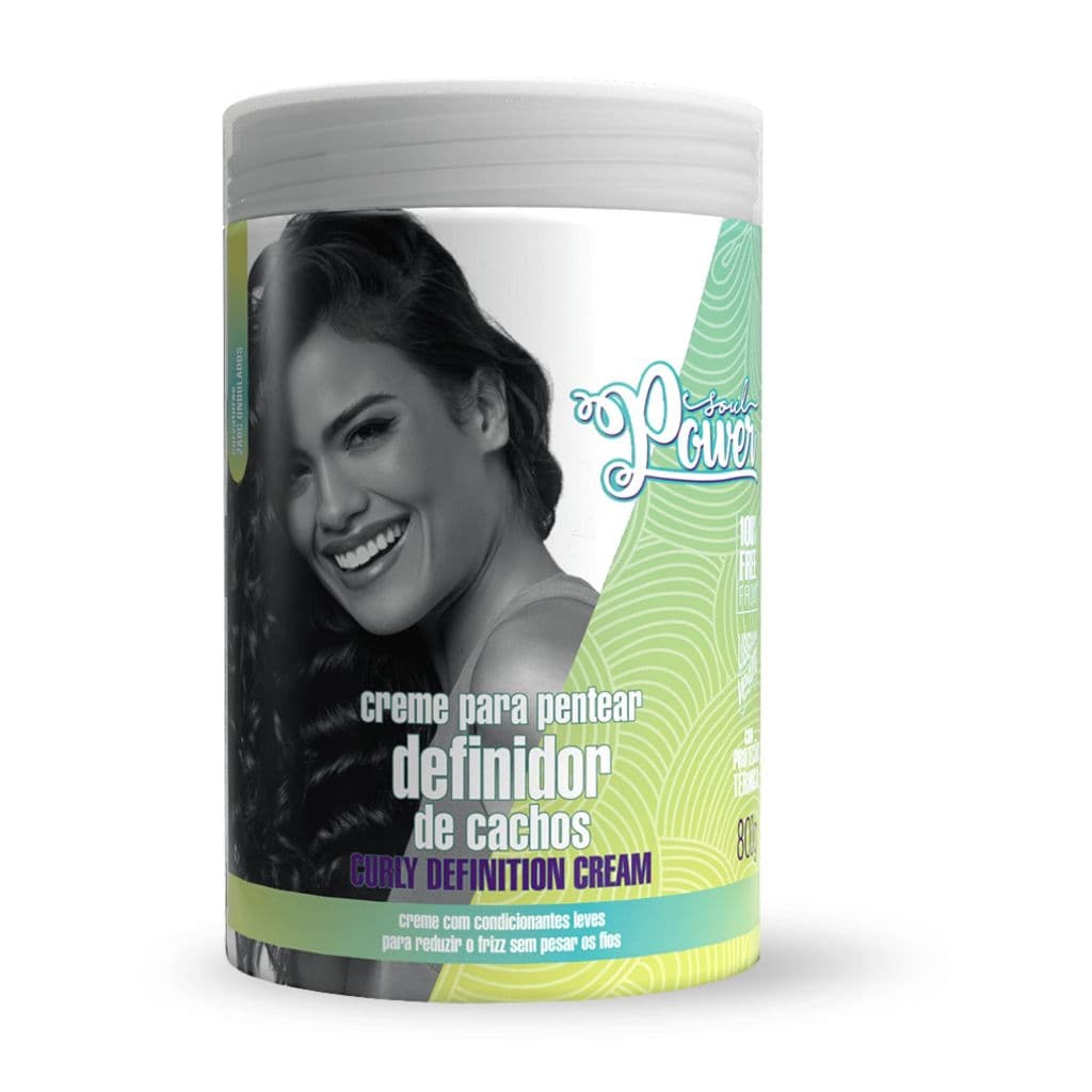 Creme Pentear Definidor De Cachos Soul Power 800g - C/ Proteção Térmica