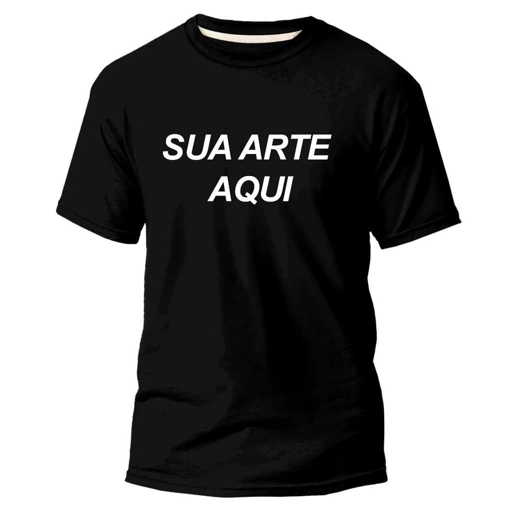 Camiseta 100% Algodão Com Frase ou Logo Personalizada, Sua Frase, Sua Logo Ou Arte