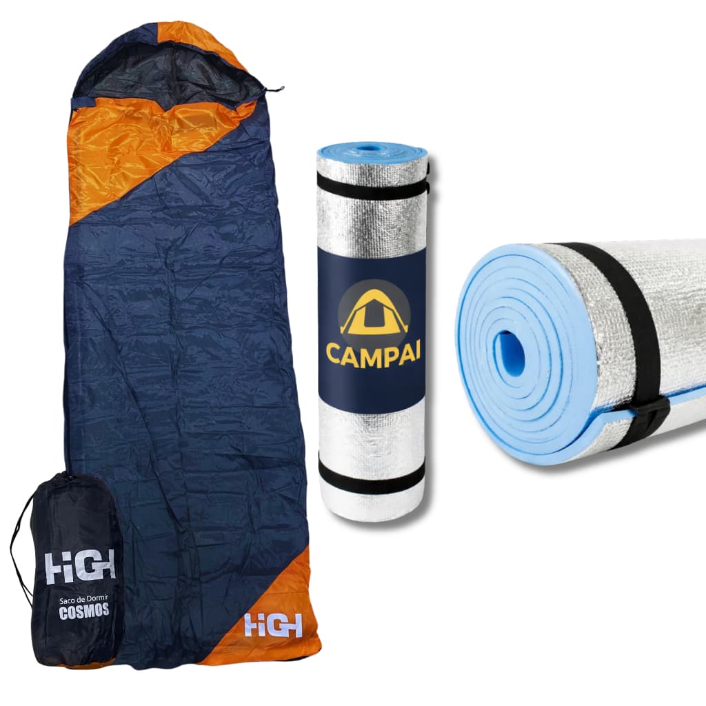 Saco De Dormir 15ºc com Isolante Térmico Aluminizado para Camping Viagem Trilha