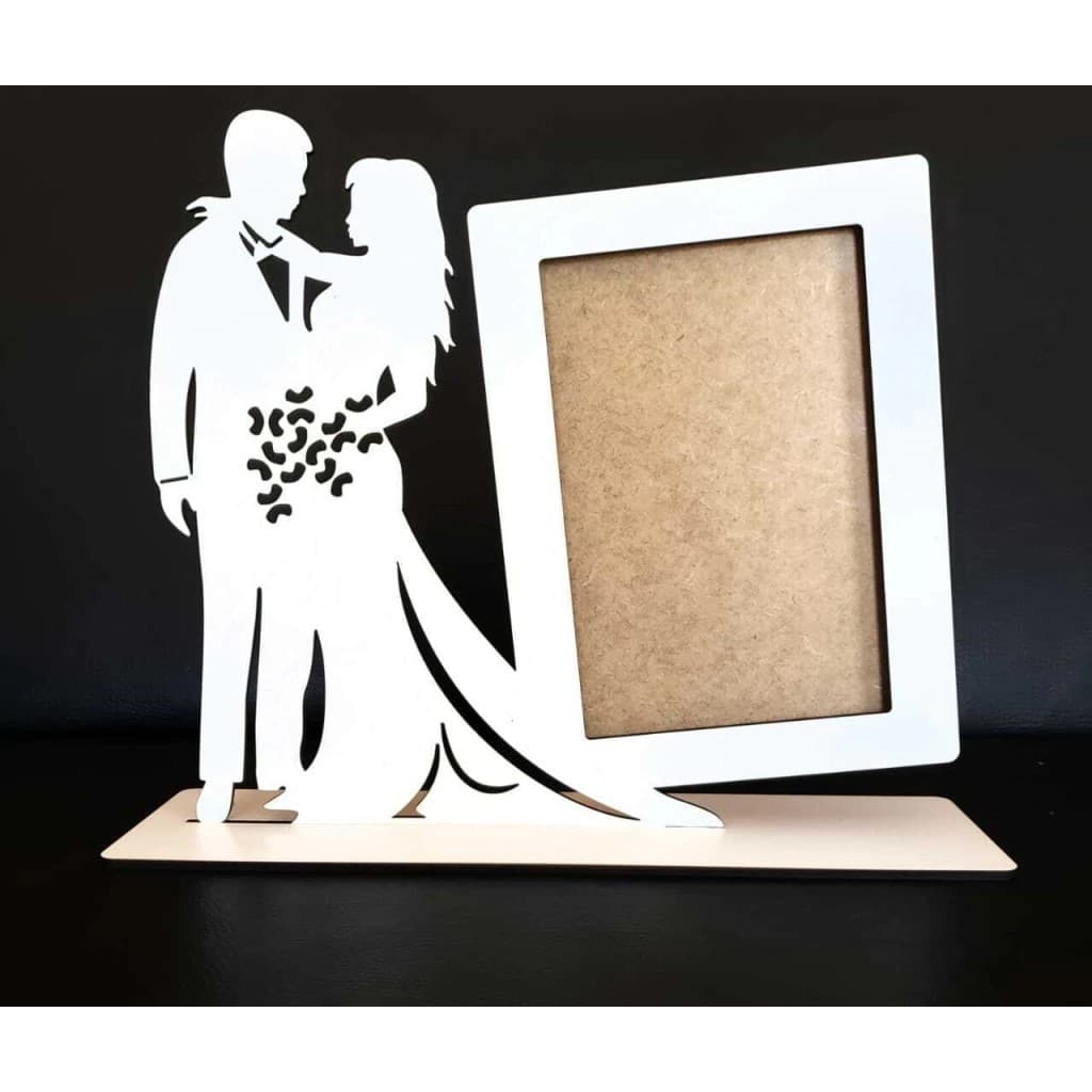 Kit Porta-Retrato Casamento em MDF 10x15 | Noivos Decorativo | Presente para Casamento Personalizado MDF