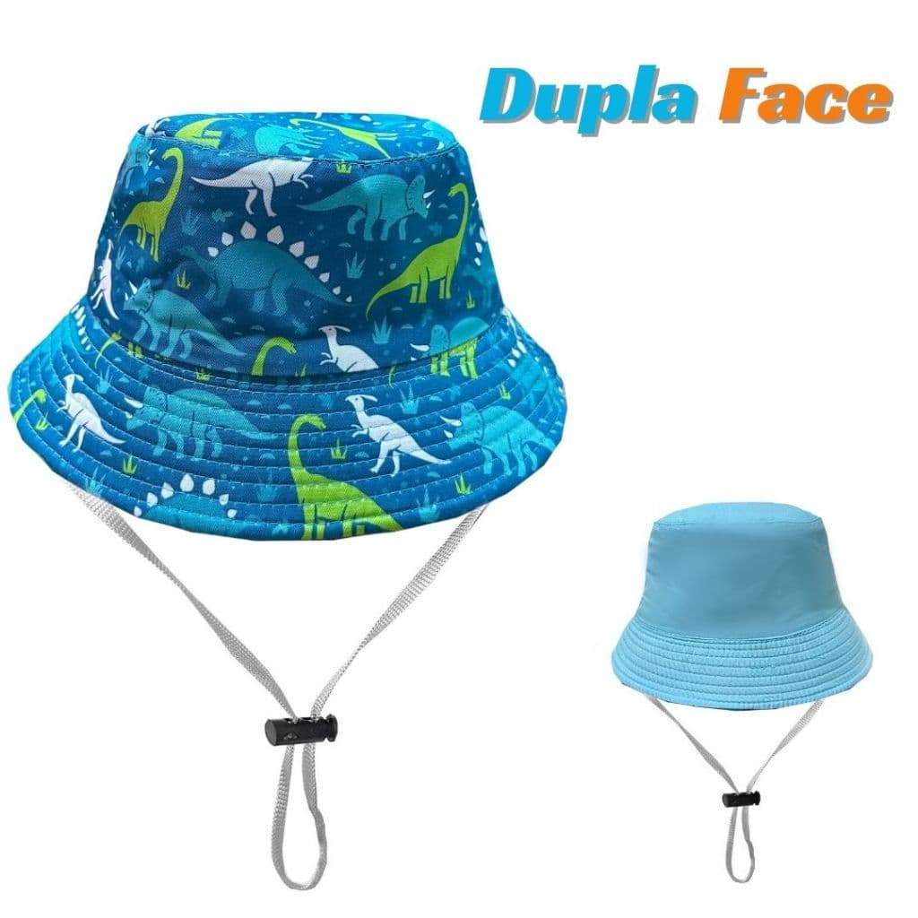 Chapéu Infantil Menino Menina de 1 a 8 Anos Uv+50 Praia Férias Piscina Estampado