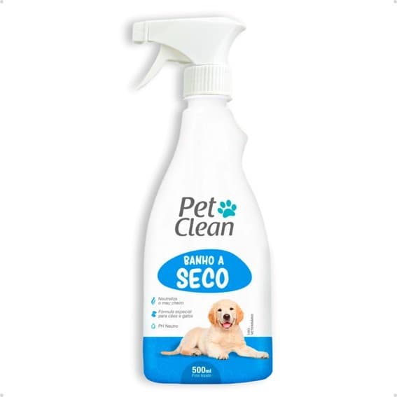 Banho a Seco Cachorro e Gato 500ml – Higiene Rápida Sem Água, Banho Sem Enxágue