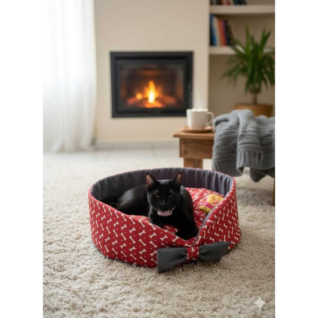Caminha Pet Macia Tipo Ninho – Conforto, Calor e Proteção | Lavável | Fundo Impermeável | P/M/G