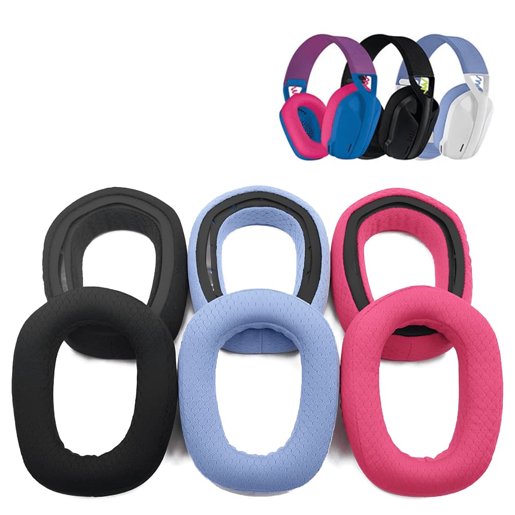 Par De Almofada Espuma Para Reposição Fone Logitech G435 G430 Gamer Headset em Tecido