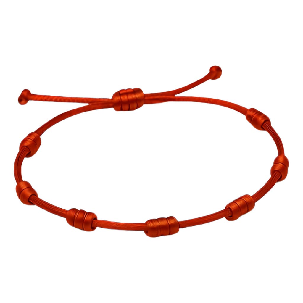 Kit Pulseira 7 Nós Kabballah Vermelha Original Contra Mal Olhado Para Sorte Proteção