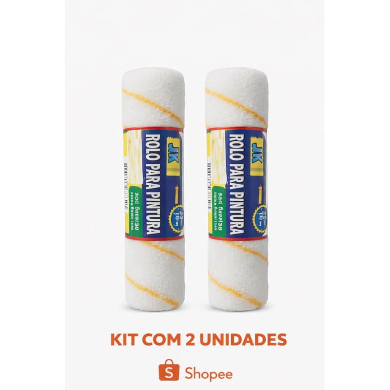 Kit 2 unidades de Rolo de Pintura  JKAnti Respingo 23cmx10mm
