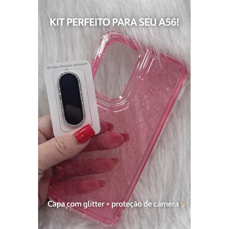 Kit Proteção Premium A16/A17/A56 /A36 (capa + película para câmera)KIT
