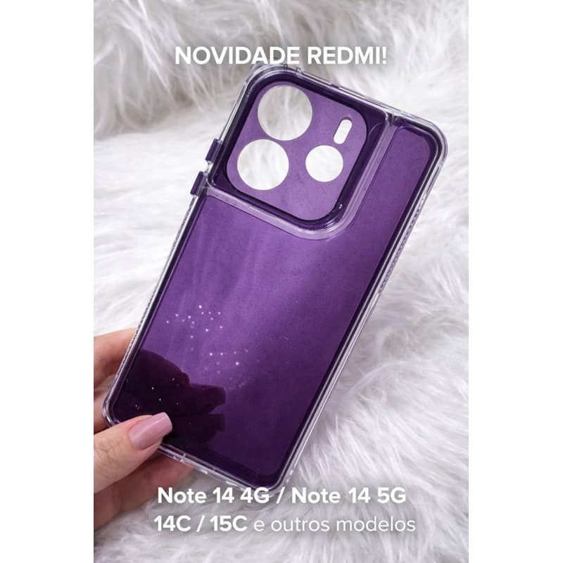 Capa Anti Impacto /Redmi15/Redmi Note 14 4G / 5G 14C 15C e outros modelos. (com Proteção de Câmera)