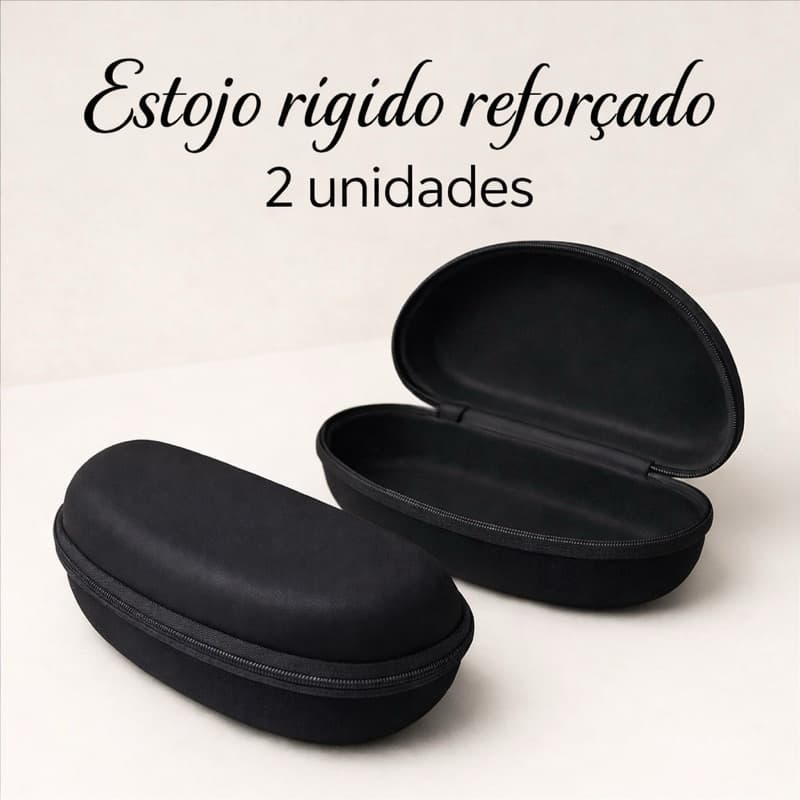 Estojo para Óculos de Sol e Grau – Resistente, Compacto e Premiu