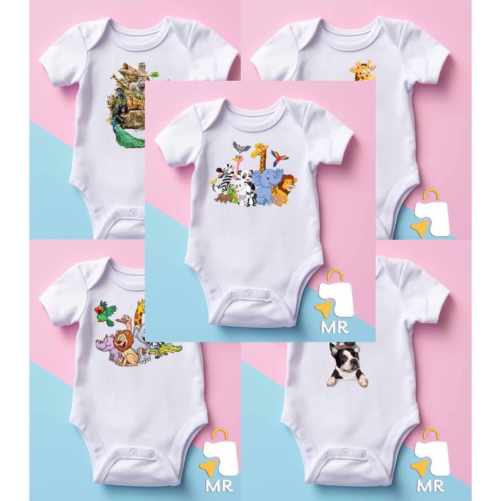 BODY INFANTIL DE ANIMAIS Roupinha Criativa para Bebê