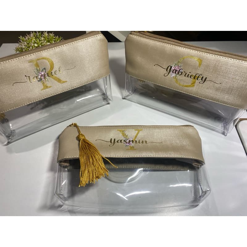 ✨Necessaire Trapézio✨ Kit com  8 unidades.Personalizada com o nome ou iniciais.