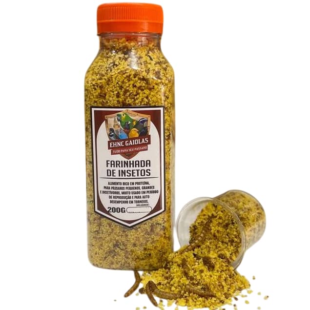 Farinhada de Insetos 150g Para Pássaros Silvestres Energia Vitaminas E Proteínas