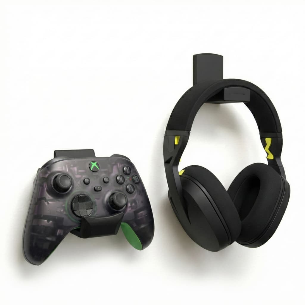 Kit Suportes De Controle E Headset Para Parede Xbox Ps5 Pc