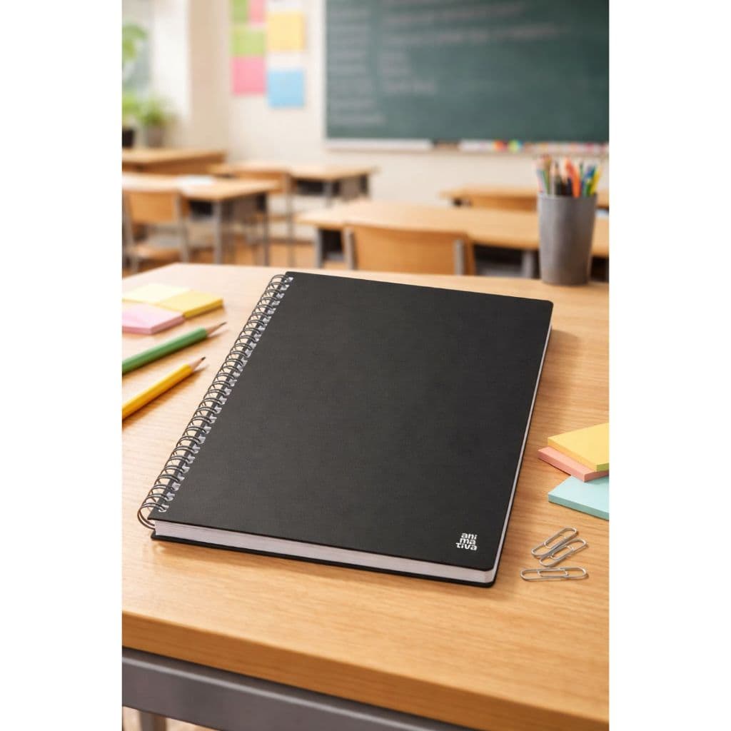 Caderno Universitario 1 Materia 70 Folhas Capa Preta Escolar Trabalho Anotacoes