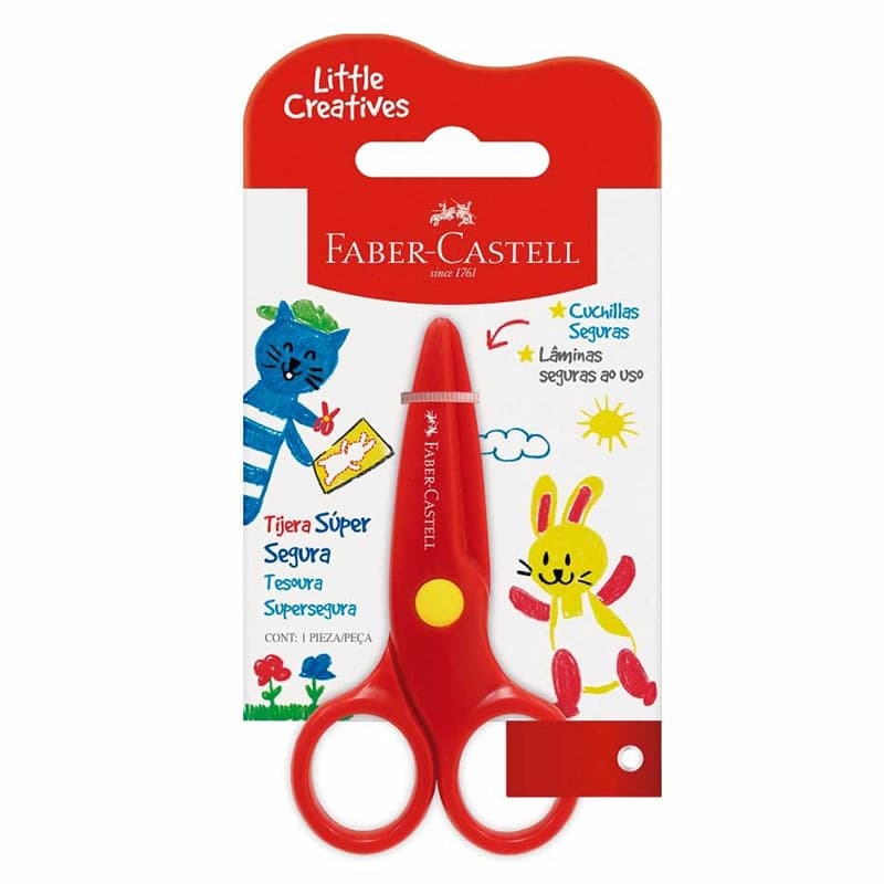 Tesoura Escolar Super Segura Little Creatives Faber-Castell