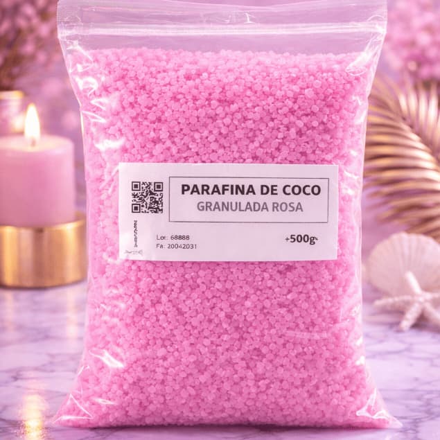 Parafina Vela Colorida Granulada Cera Vegetal 500g