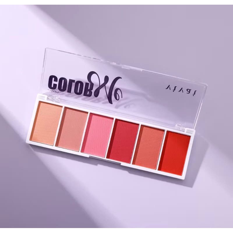 Paleta de Blush Vivai Color Me | 6 Cores Matte