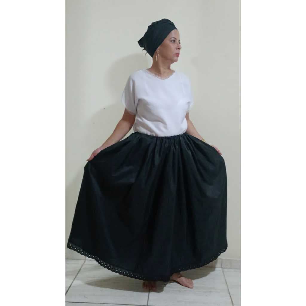 SAIA E PANO DE CABEÇA FEMININO ROUPA DE SANTO CANDOMBLÉ E UMBANDA