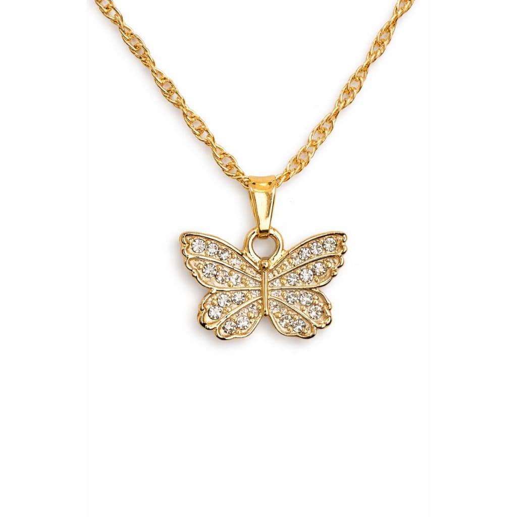 Colar Borboleta Com Zirconia