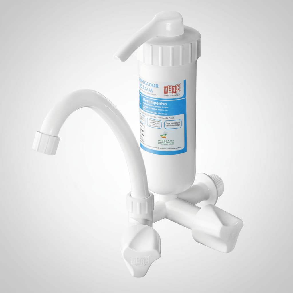 Purificador de Água Herc Plus Branco com Bica Móvel - Água Limpa e Fresca com Design Moderno