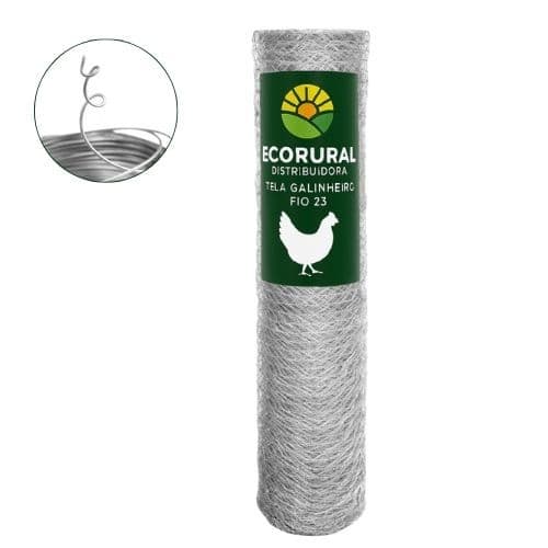 Kit Tela Galinheiro Fio 23 1,50x25m + Arame Galvanizado BWG 14