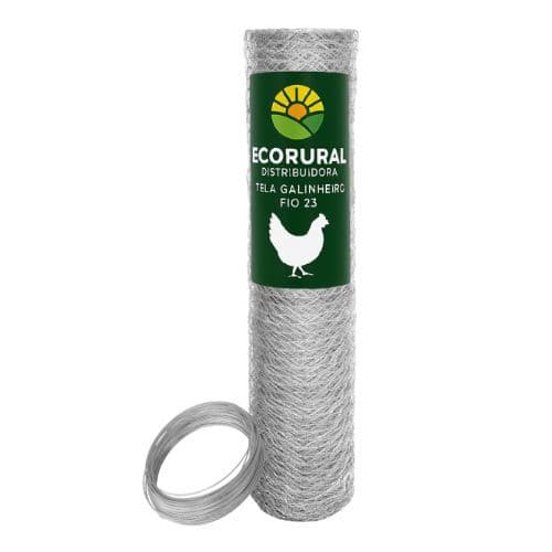 Kit Tela Galinheiro 1,50 Metros Com Arame Galvanizado BWG 14 - Proteção Leve e Resistente