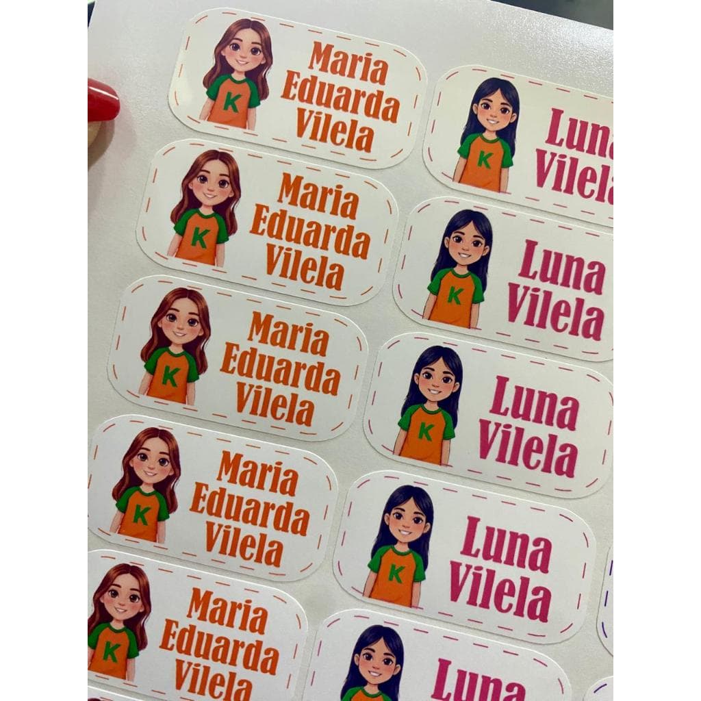 Envio Rápido - Etiquetas Escolares Personalizadas com Mascotinho | Kit 102 Unidades | Kit Premium