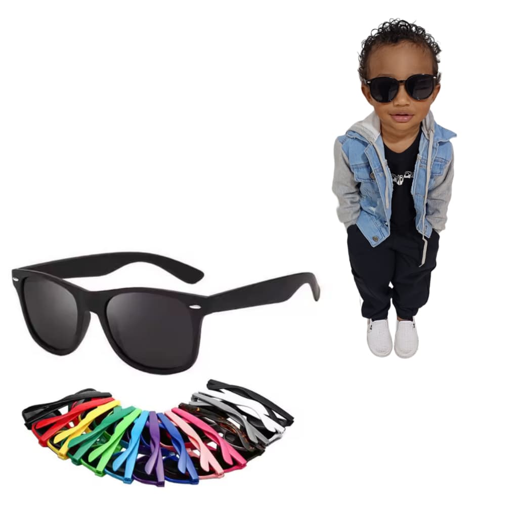 Óculos Infantil Menino Menina new wave wifi Preto Hexagonal, Óculos Infantil Gatinho Menina