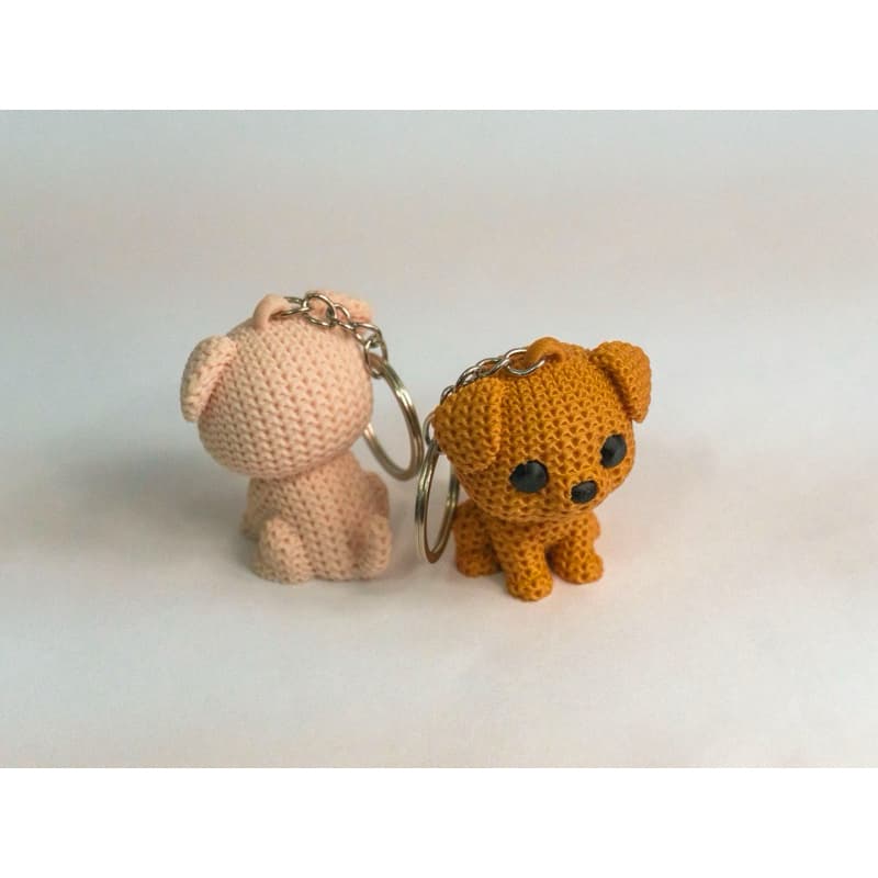 Chaveiro de animais estilo Tricô