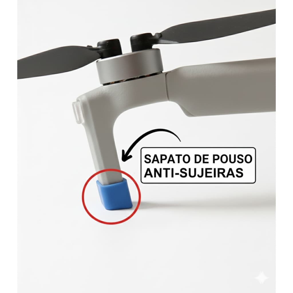 Par 2 Protetores Trem de Pouso para Drone DJI Mini 3 Anti-Sujeira Resistente Lavavel 1 Par Coloridos