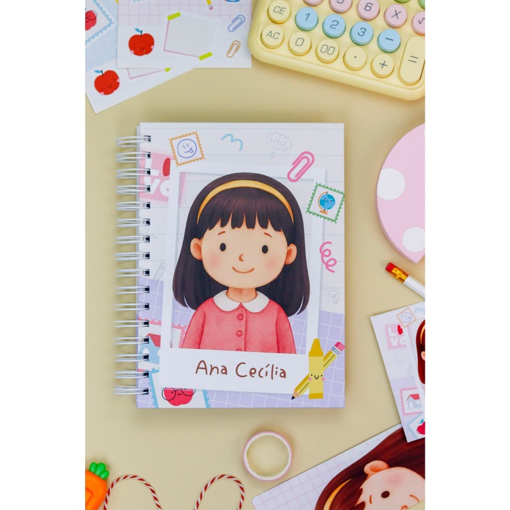 Agenda Escolar Infantil Personalizada Capa Dura  - Não datada
