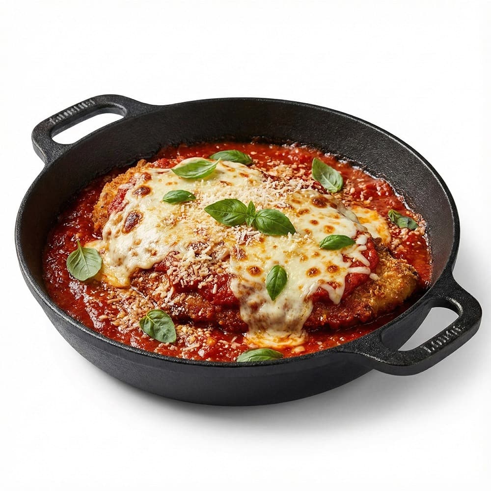 Panela Frigideira Parmegiana De Ferro Fundido Com Alcas Funda Servir Porções 20cm Santana