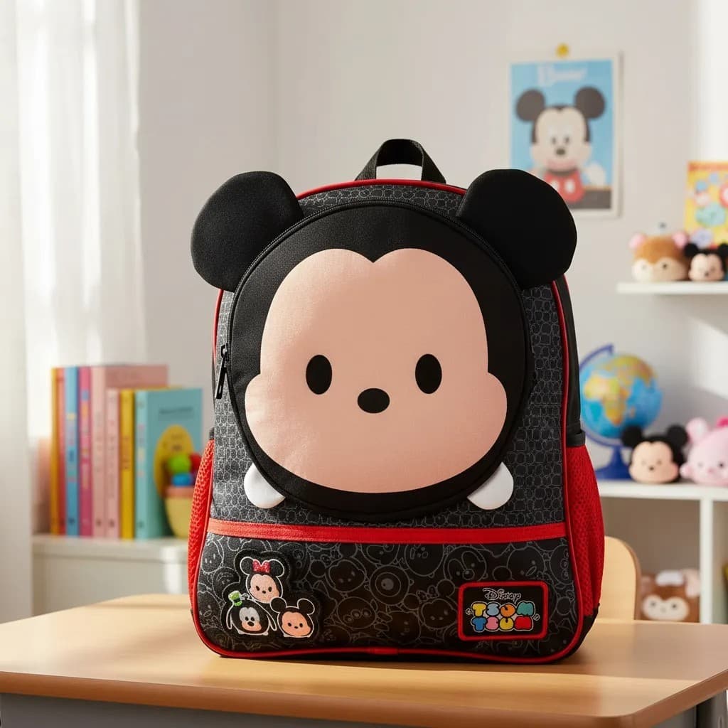 🎒 Mochila Escolar Infantil Estilo Costas Personagem Mickey 🐭 Ajustável Resistente Colorida 🌈