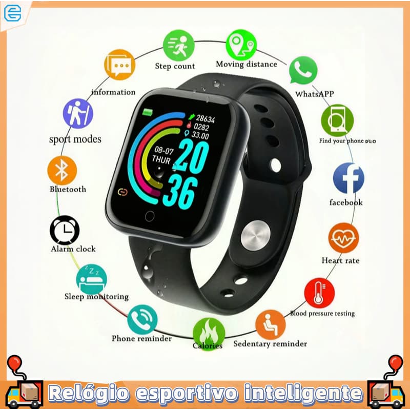 Smartwatches e relógios esportivos Monitores de fitness Relógios esportivos Bluetooth Monitores de frequência cardíaca