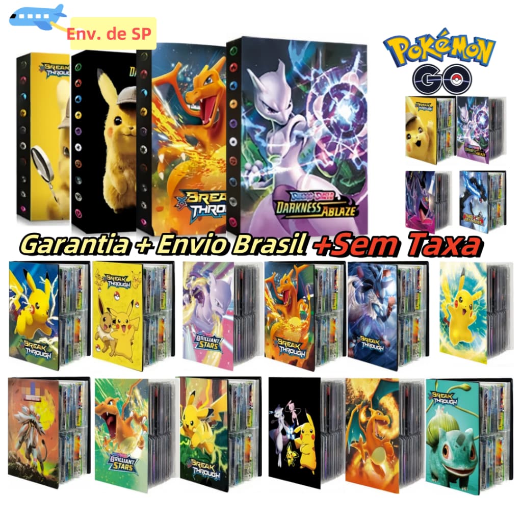 Álbum Pokémon TCG Diversos Designs 240 400 Cartas Charizard Mewtwo Cartas de Coleção Cartas de Jogo
