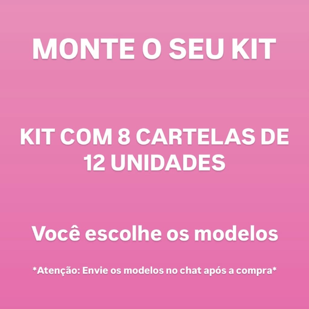 96 Adesivos/Películas de unha (8 cartelas) MONTE SEU KIT| adesivos de unha | Kit de Manicure