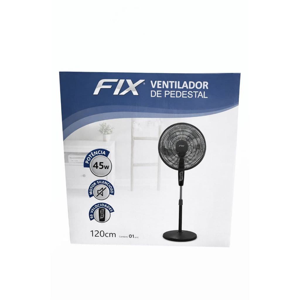 VENTILADOR DE COLUNA 120CM 3 VELOCIDADES FIX