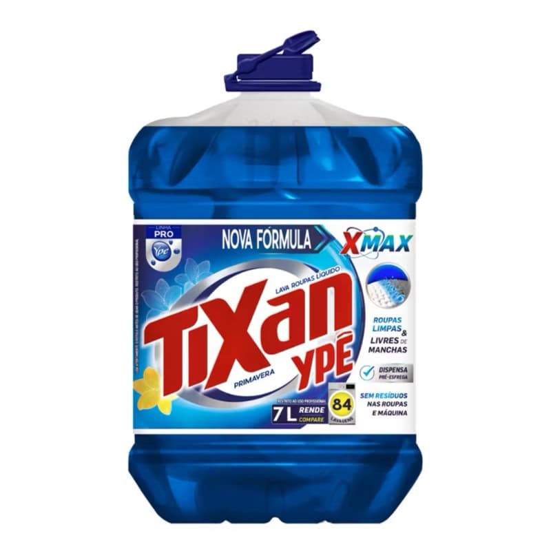 Lava Roupas Líquido Tixan Ypê Primavera Pro Max 7 Litros