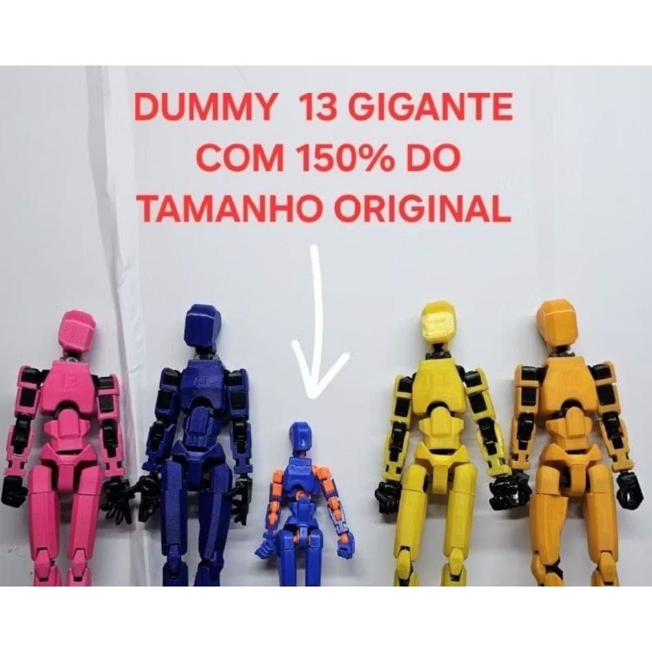 Boneco Articulado Dummy de 20cm -  Dummy 13 GRANDE escala 150% (20cm)