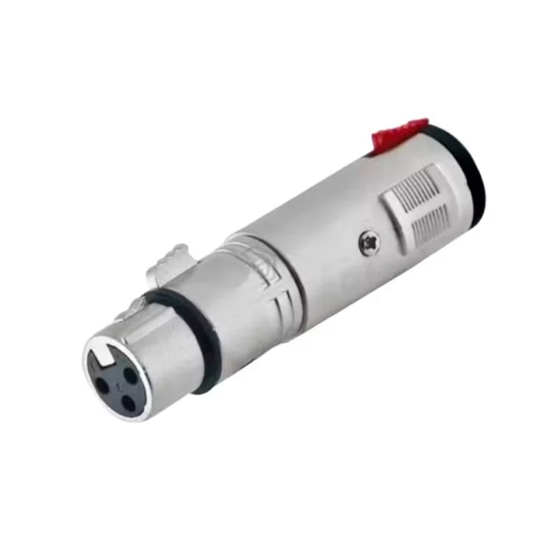 Adaptador XIr Fêmea Para P10 Estéreo Fêmea Com Trava