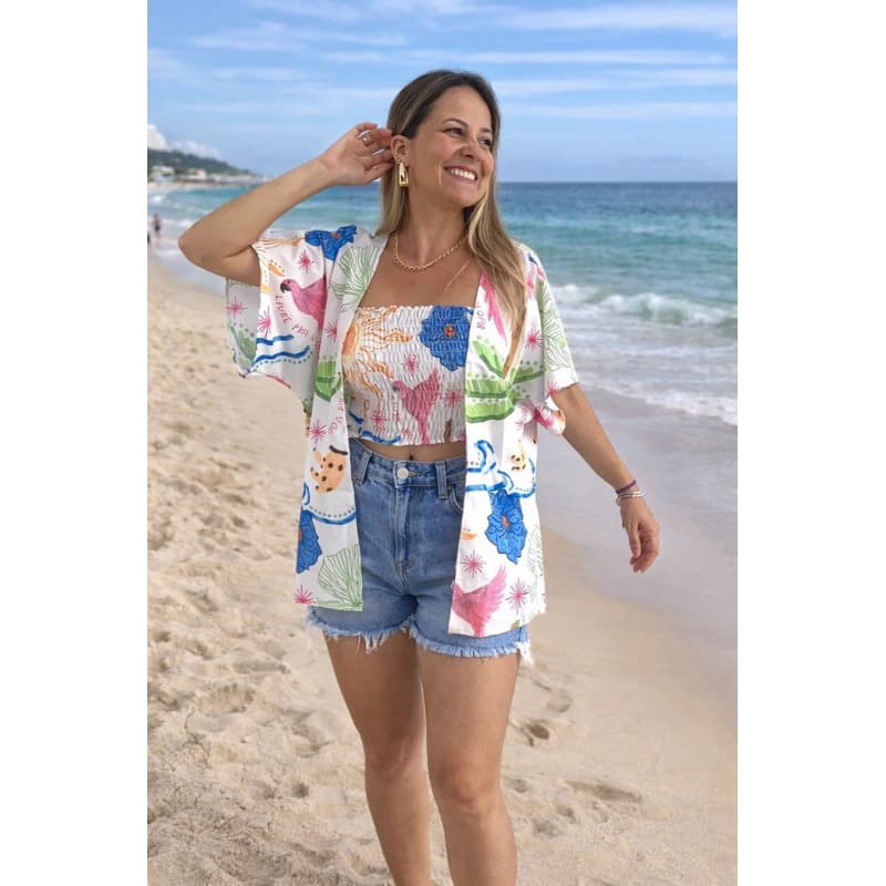 Conjunto Feminino Kimono + Cropped