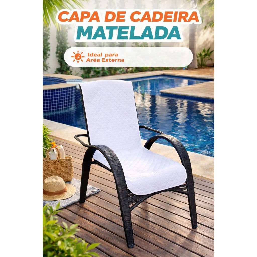 Capa de Cadeira Matelada Soft Premium Praia/Área/Varanda 1,35x45