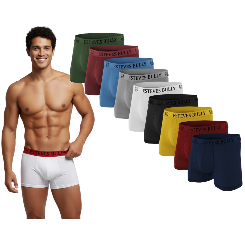kit com 10 Cuecas  Boxer Masculina  Box de Microfibra  Forro 100% Algodão.