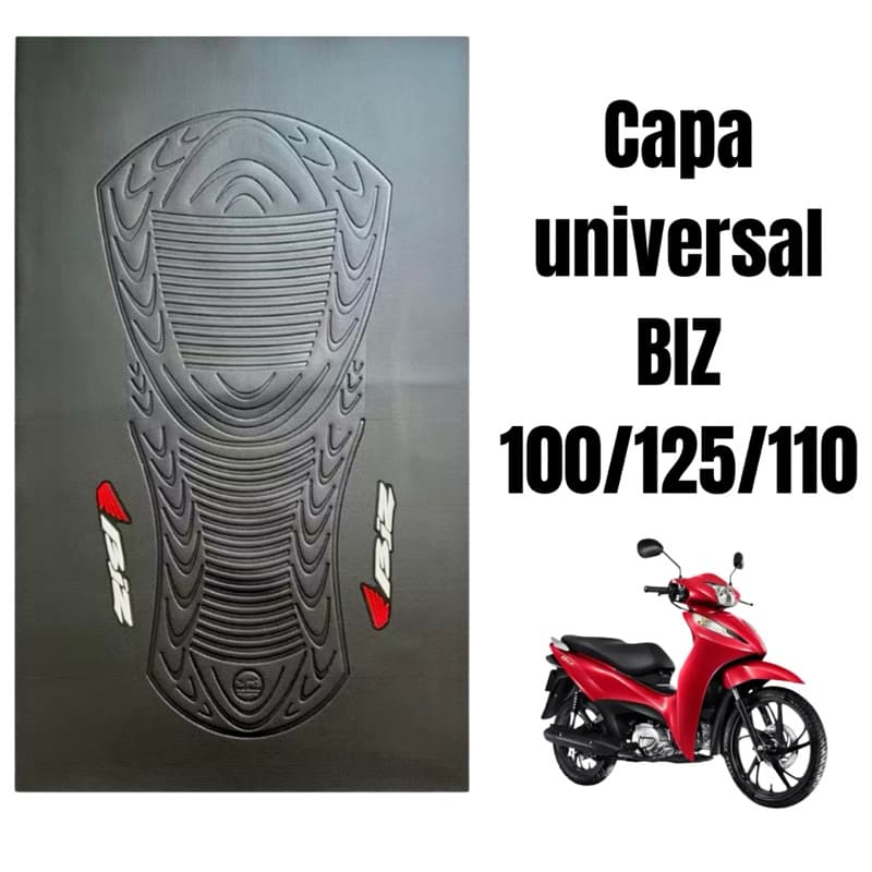 Capa de Banco Emborrachada Honda Biz 100 110 125 Todos os Anos Antiderrapante Impermeável