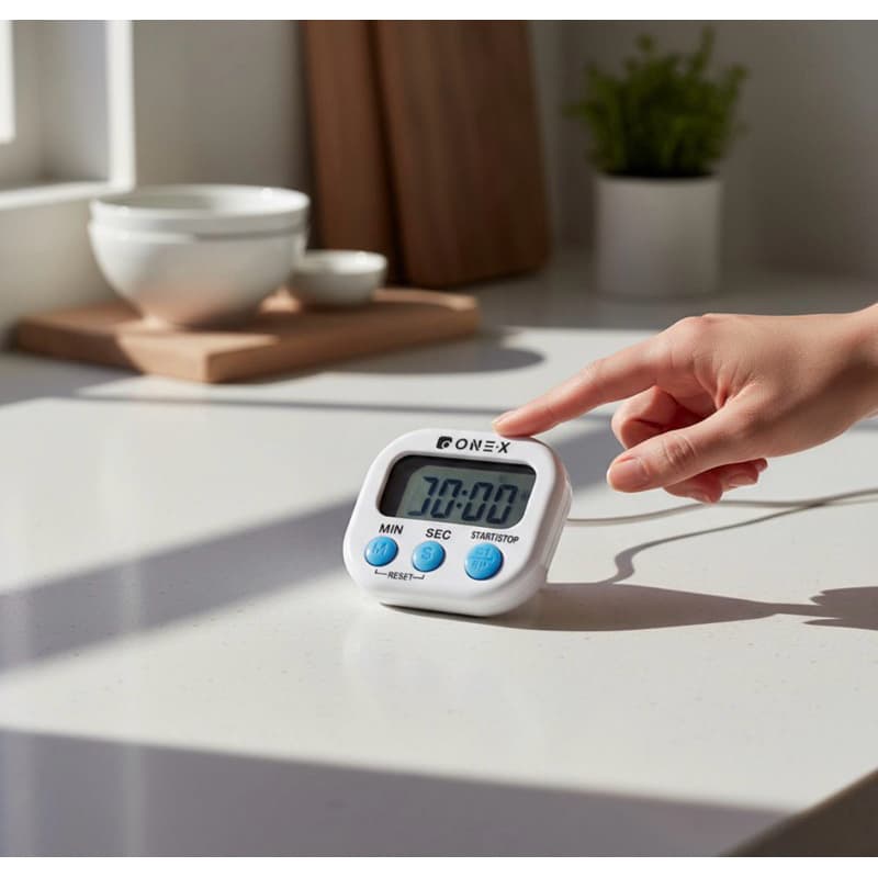 Timer Cronometro Temporizador Digital Treino Cozinha Mesa Branco